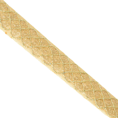 Sanskriti Indian Embroidered Prom Dress Border 1 YD Trim Golden Craft Lace