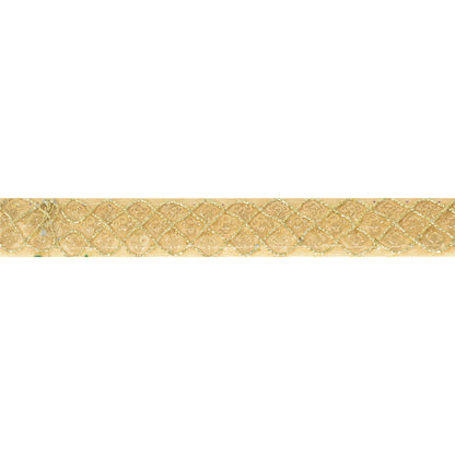 Sanskriti Indian Embroidered Prom Dress Border 1 YD Trim Golden Craft Lace