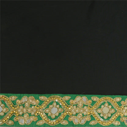 Sanskriti Hand Beaded Prom Dress Border 1 YD Trim Green Craft Lace Pearl Beads