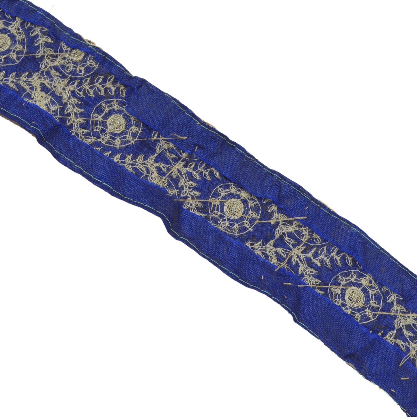 Sanskriti Hand Beaded Prom Dress Border 1 YD Trim Black Craft Pearl Beads Lace