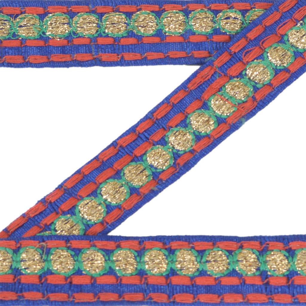 Sanskriti Indian Embroidered Prom Dress Border 1 YD Trim Purple Craft Lace