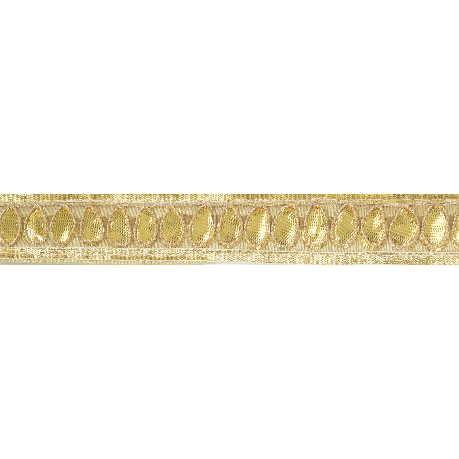 Sanskriti Broderet Gallakjole Kant 1 YD Kant Beige Håndlavet Blonde Gota Patti