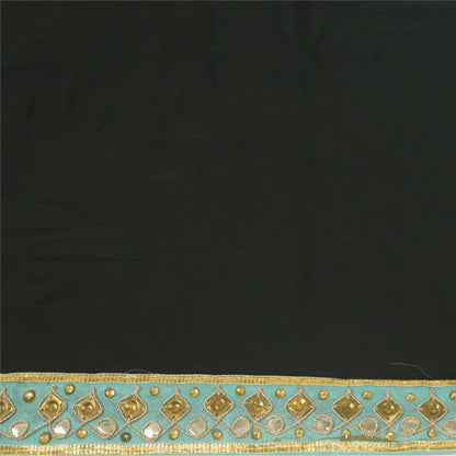 Sanskriti Indian Embroidered Prom Dress Border 1 YD Trim Blue Craft Lace