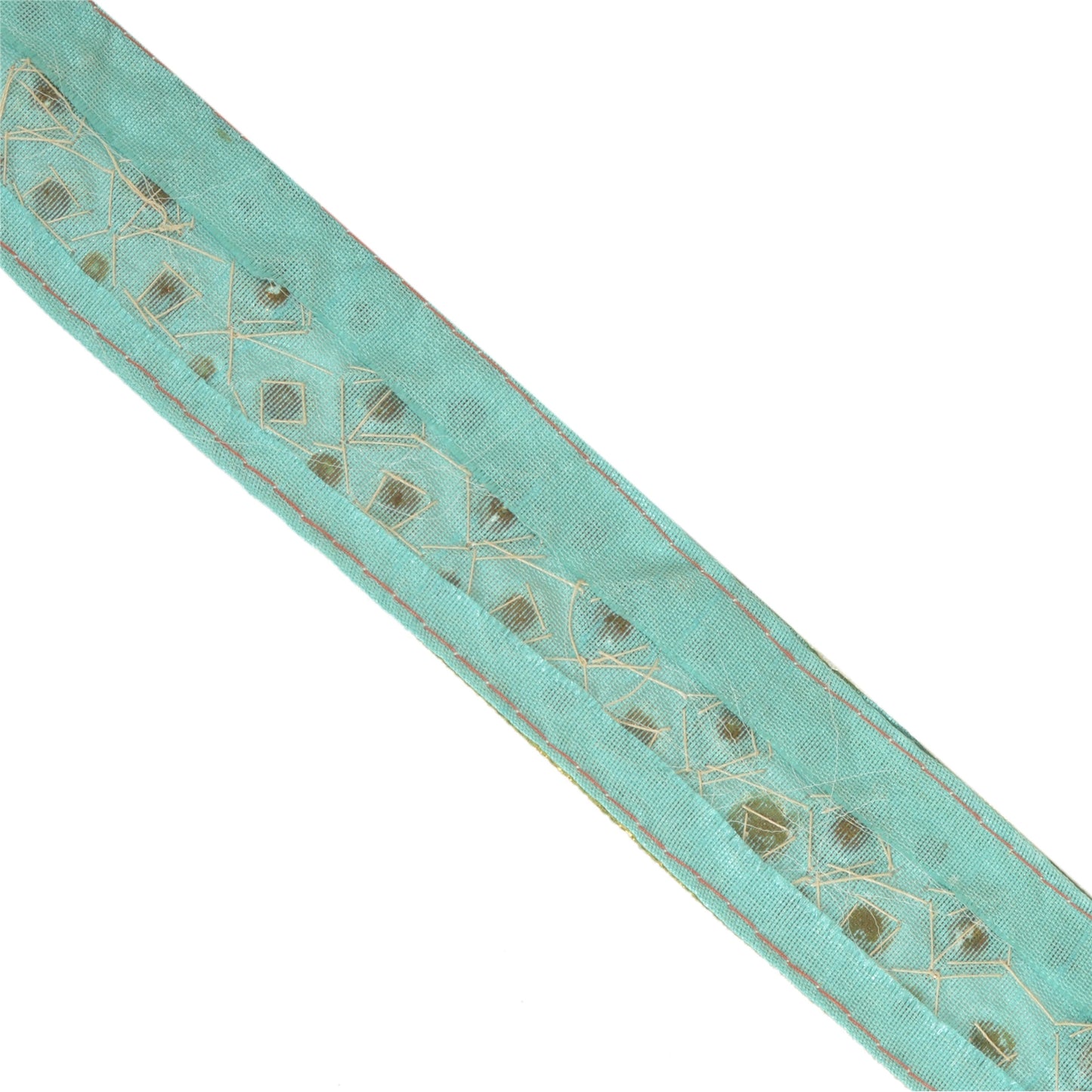 Sanskriti Indian Embroidered Prom Dress Border 1 YD Trim Blue Craft Lace