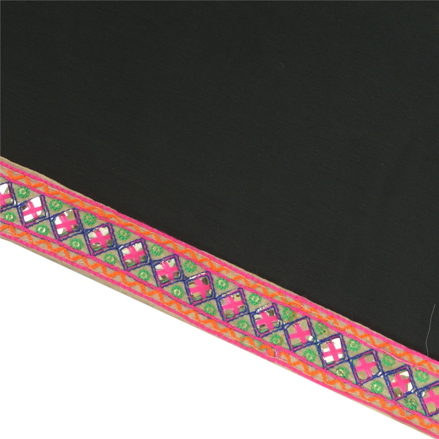 Sanskriti Indian Embroidered Prom Dress Border 1 YD Trim Cream Craft Lace