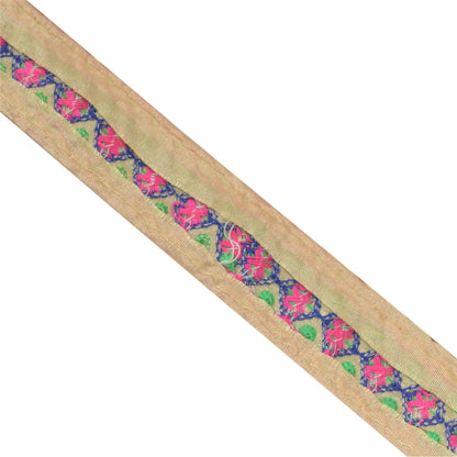 Sanskriti Indian Embroidered Prom Dress Border 1 YD Trim Cream Craft Lace