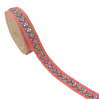 Sanskriti Indian Embroidered Prom Dress Border 1 YD Trim Cream Craft Lace