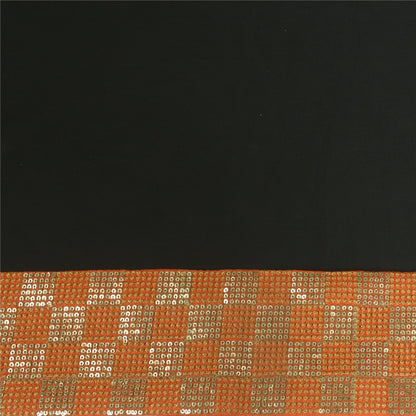 Sanskriti Indian Sparkle Embroidered Border 1 YD Trim Ribbon Orange Craft Lace