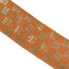 Sanskriti Indian Sparkle Embroidered Border 1 YD Trim Ribbon Orange Craft Lace