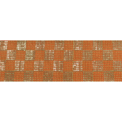 Sanskriti Indian Sparkle Embroidered Border 1 YD Trim Ribbon Orange Craft Lace