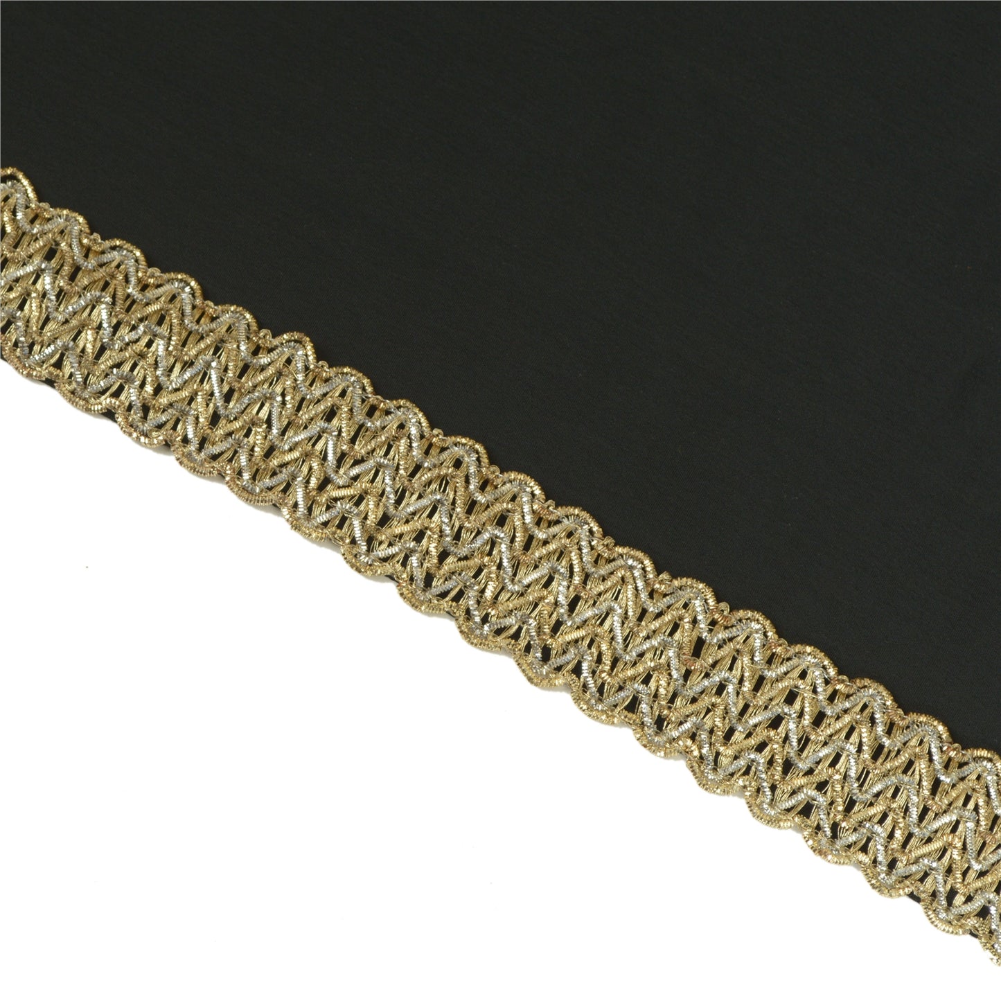 Sanskriti Indian Woven Prom Dress Border 1 YD Trim Golden Craft Lace Zari Work