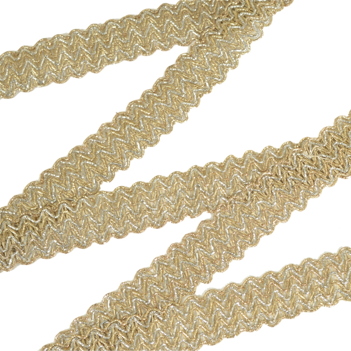 Sanskriti Indian Woven Prom Dress Border 1 YD Trim Golden Craft Lace Zari Work