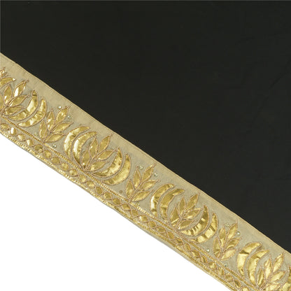 Sanskriti Hand Beaded Prom Dress Border 1 YD Trim Beige Craft Lace Gota Patti