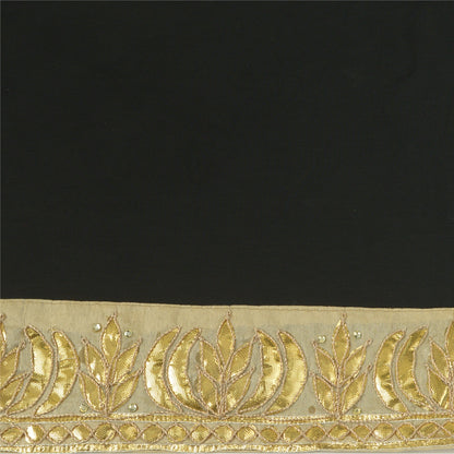 Sanskriti Hand Beaded Prom Dress Border 1 YD Trim Beige Craft Lace Gota Patti