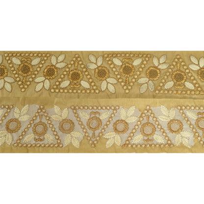 Sanskriti Indian Embroidered Prom Dress Border 1 YD Trim Craft Lace Golden Work