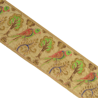 Sanskriti Indian Hand Beaded Dress Border 1 YD Trim Golden Craft Sewing Lace