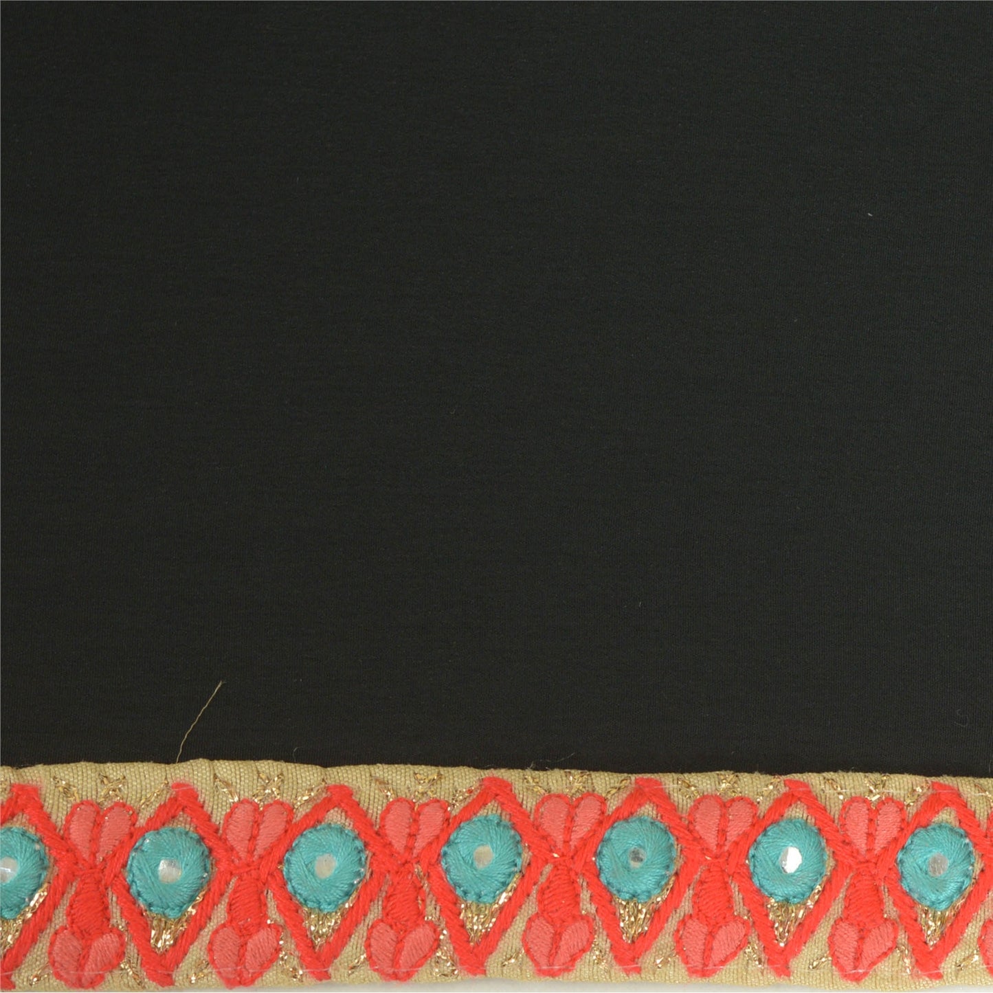 Sanskriti Hand Beaded Prom Dress Border 1 YD Trim Cream Craft Sewing Decor Lace