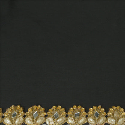 Sanskriti Hand Beaded Bridal Dress Border 1 YD Trim Ribbon Golden Sewing Lace