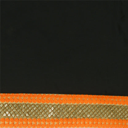 Sanskriti Vævet Glitterkjolekant 1 YD Kantbånd Orange Håndværkssyning Blonde