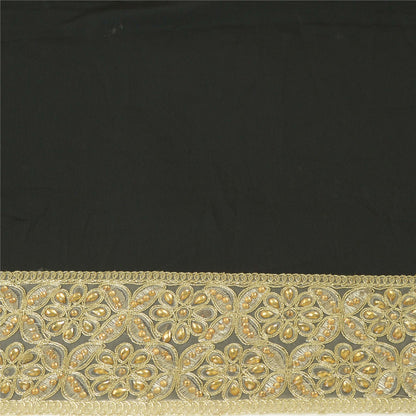 Sanskriti Hand Beaded Bridal Dress Border 1 YD Trim Rhinestones Sewing Lace