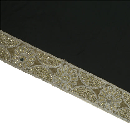 Sanskriti Indian Hand Beaded Dress Border 1 YD Trim Ribbon Golden Craft Lace