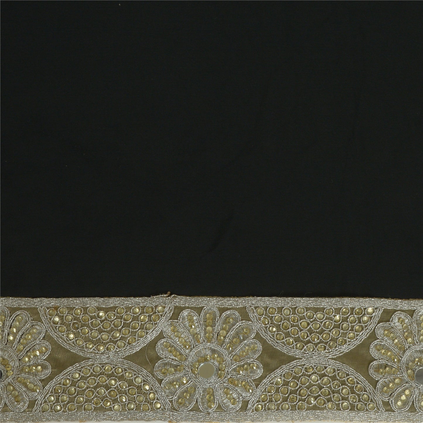 Sanskriti Indian Hand Beaded Dress Border 1 YD Trim Ribbon Golden Craft Lace