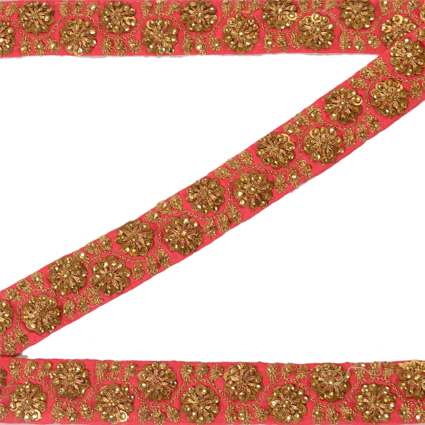 Sanskriti Indian Handmade Dress Sewing  Border 1 YD Trim Pink Craft Decor Lace