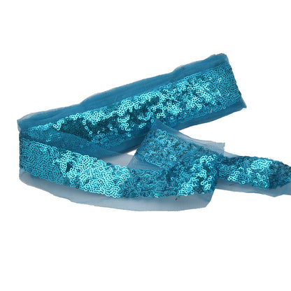 Sanskriti Embroidered Dress Sewing 1.8" W Border 1 YD Trim Blue Craft Decor Lace