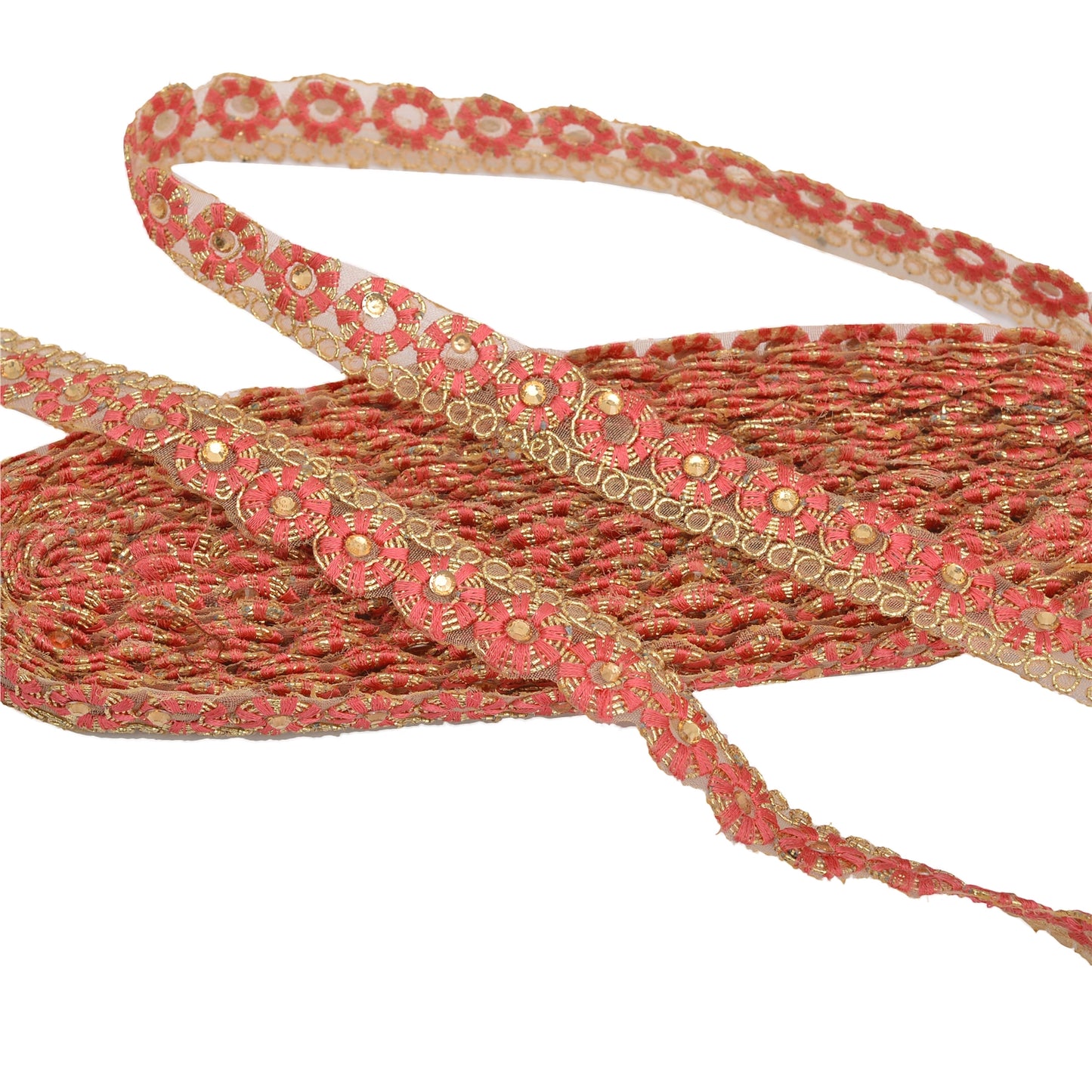 Sanskriti Handmade Dress Sewing 0.8" W Border 1 YD Trim Cream Craft Decor Lace