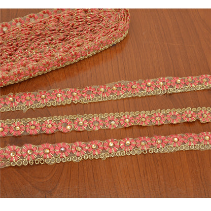 Sanskriti Handmade Dress Sewing 0.8" W Border 1 YD Trim Cream Craft Decor Lace