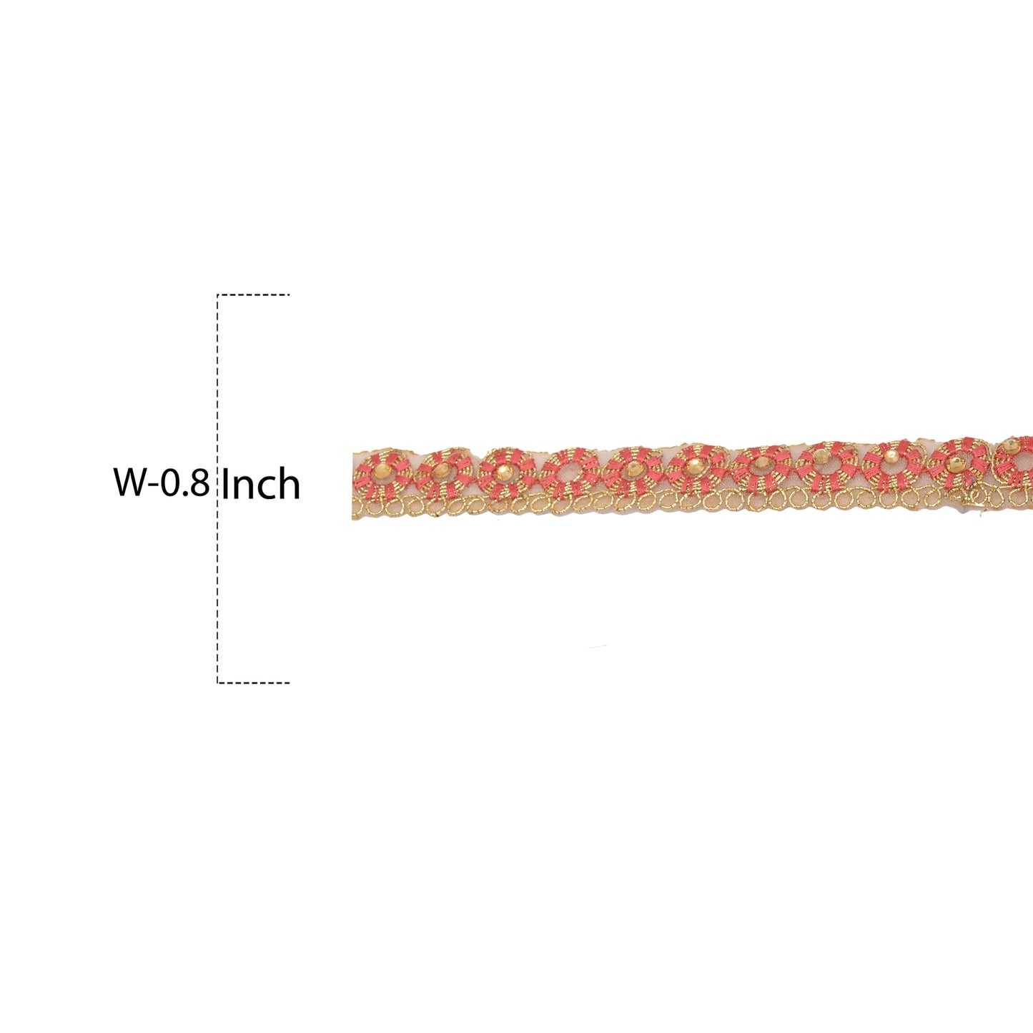 Sanskriti Handmade Dress Sewing 0.8" W Border 1 YD Trim Cream Craft Decor Lace