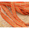 Sanskriti Handmade Dress Sewing 1" W Border 1 YD Trim Orange Craft Decor Lace