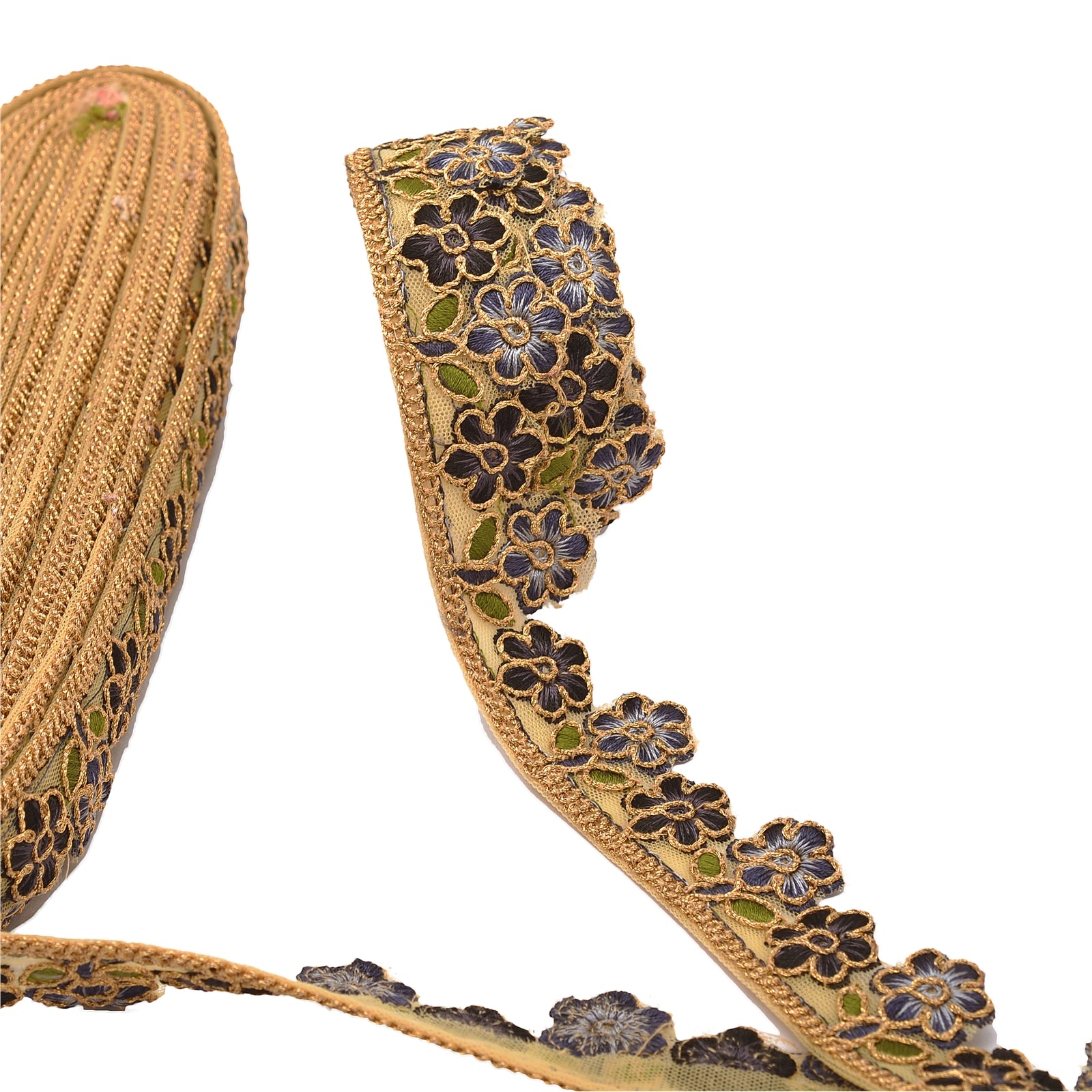 Sanskriti Broderet Kjole Syning 2,5 cm W Kant 23 Yard Kant Cremefarvet Håndværk Dekorativ Blonde