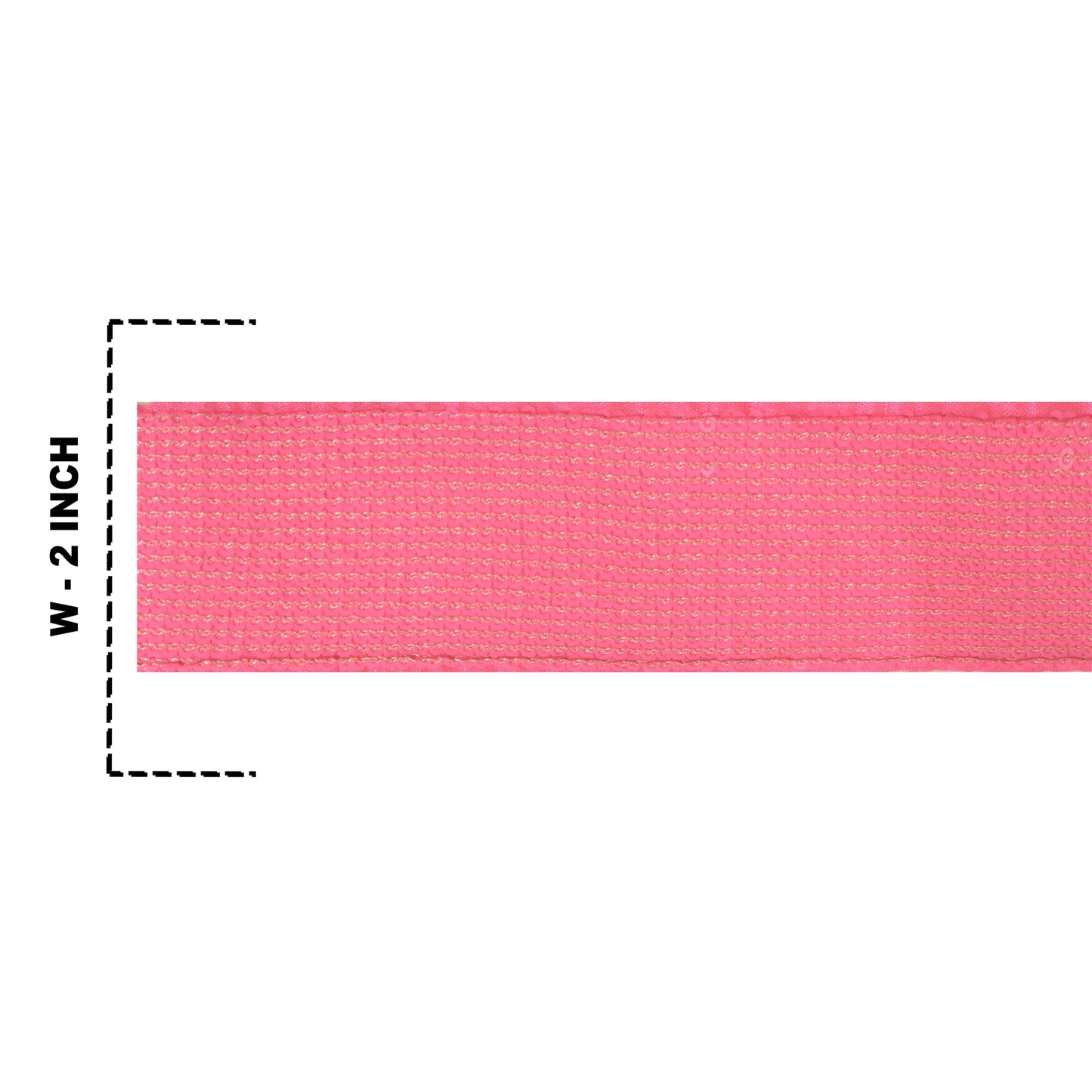 Sanskriti Woven Sparkle Dress Border 1 YD Trim Ribbon Pink Craft Sewing Lace