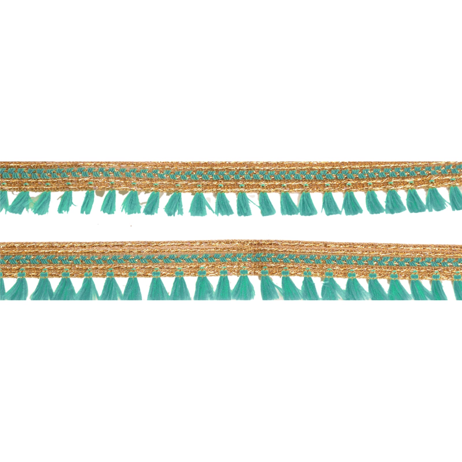 Sanskriti Broderet Kjole Sykant 1 Yard Kant Grøn Håndværksdekoration Blonde