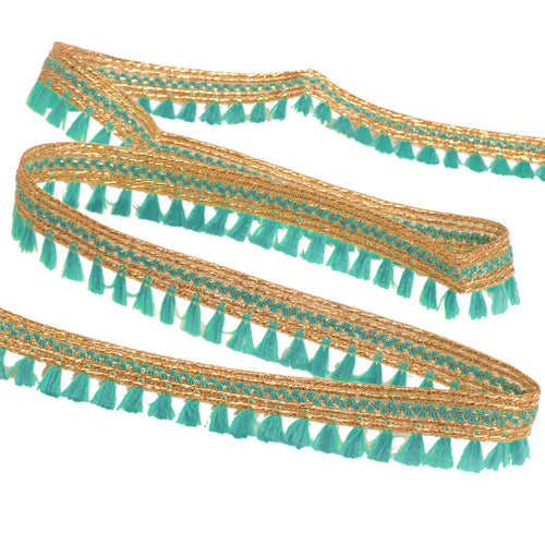 Sanskriti Embroidered Dress Sewing Border 1 Yd Trim Green Craft Decor Lace