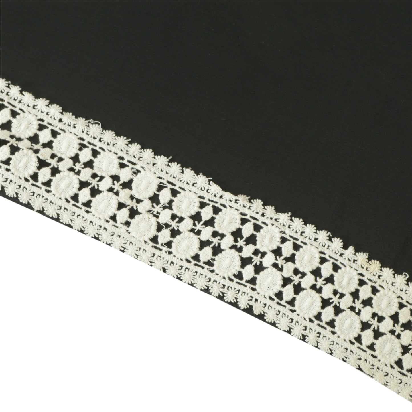 Sanskriti Schiffli Embroidered Bridal Dress Border 1 YD Trim Ribbon Craft Lace