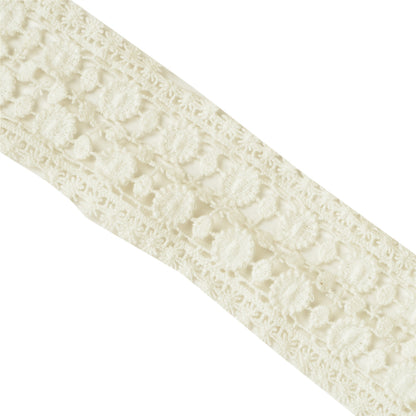 Sanskriti Schiffli Embroidered Bridal Dress Border 1 YD Trim Ribbon Craft Lace