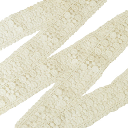 Sanskriti Schiffli Embroidered Bridal Dress Border 1 YD Trim Ribbon Craft Lace