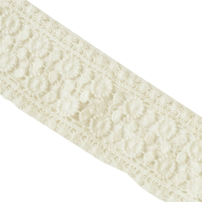 Sanskriti Schiffli Embroidered Bridal Dress Border 1 YD Trim Ribbon Craft Lace