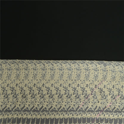Sanskriti Schiffli Embroidered Bridal Dress Border 1 YD Trim Ribbon Craft Lace
