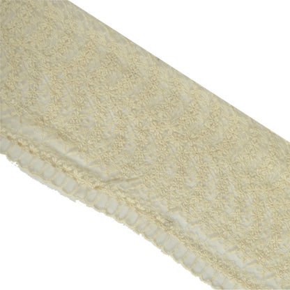 Sanskriti Schiffli Embroidered Bridal Dress Border 1 YD Trim Ribbon Craft Lace
