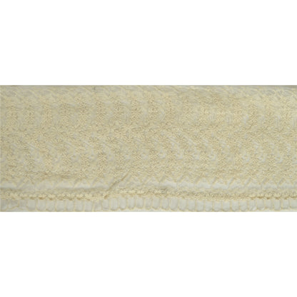 Sanskriti Schiffli Embroidered Bridal Dress Border 1 YD Trim Ribbon Craft Lace