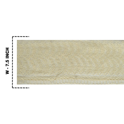 Sanskriti Schiffli Embroidered Bridal Dress Border 1 YD Trim Ribbon Craft Lace
