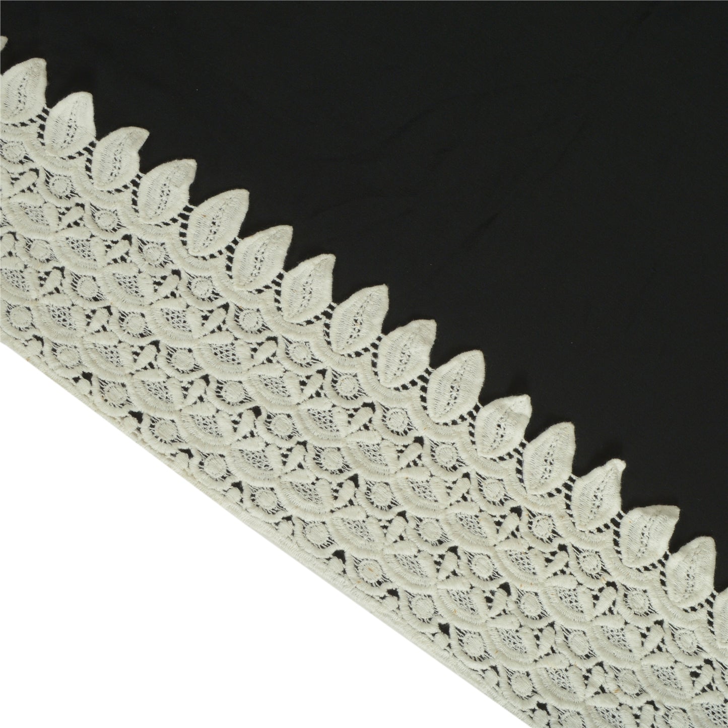 Sanskriti Schiffli Embroidered Bridal Dress Border 1 YD Trim Ribbon Craft Lace