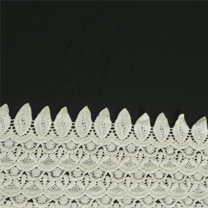 Sanskriti Schiffli Embroidered Bridal Dress Border 1 YD Trim Ribbon Craft Lace