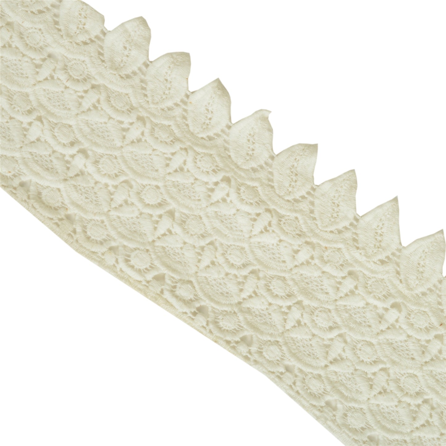 Sanskriti Schiffli Embroidered Bridal Dress Border 1 YD Trim Ribbon Craft Lace