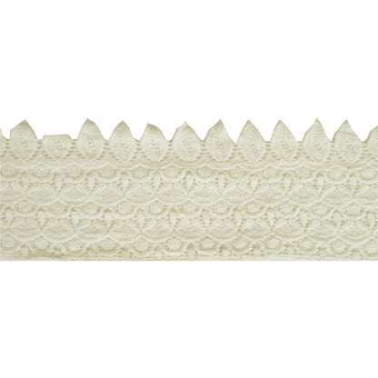 Sanskriti Schiffli Embroidered Bridal Dress Border 1 YD Trim Ribbon Craft Lace
