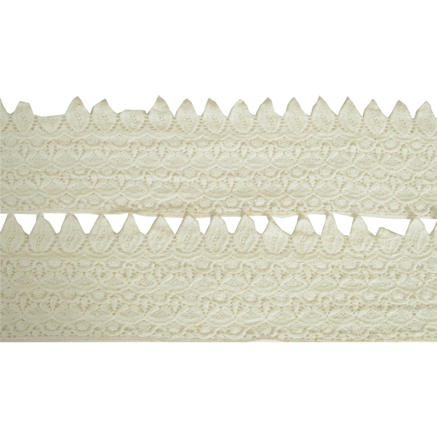 Sanskriti Schiffli Embroidered Bridal Dress Border 1 YD Trim Ribbon Craft Lace