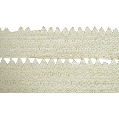 Sanskriti Schiffli Embroidered Bridal Dress Border 1 YD Trim Ribbon Craft Lace